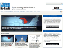 Tablet Screenshot of coalitionforautoinsurancereform.com